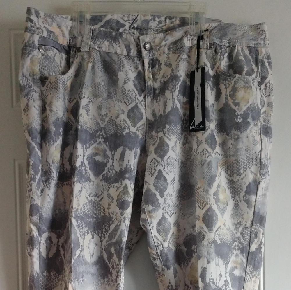 Lane Collection 👖NEW Platinum Denim Skinny Jeans Plus Size